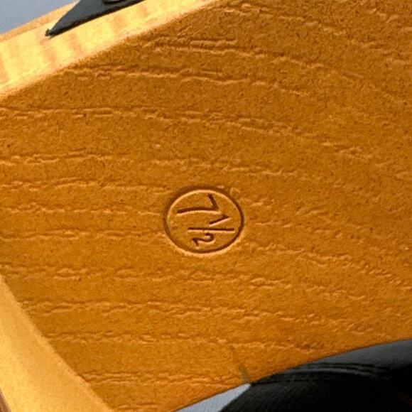 Maurices Sandals 7.5 Open Toe Slide Platform Chunky Heels Y2K Boho Hippie Retro - Picture 12 of 16